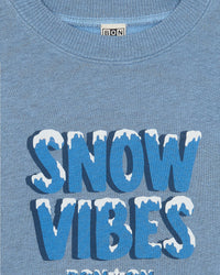 Sweatshirt Smile Mountain en coton - Bleu Givre