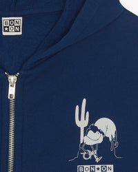 Lu Western cotton sweatshirt - Raw Blue