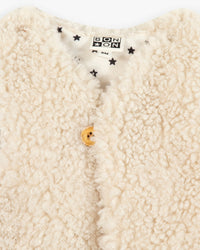 Beti Sherpa Cardigan - Ecru Bonton