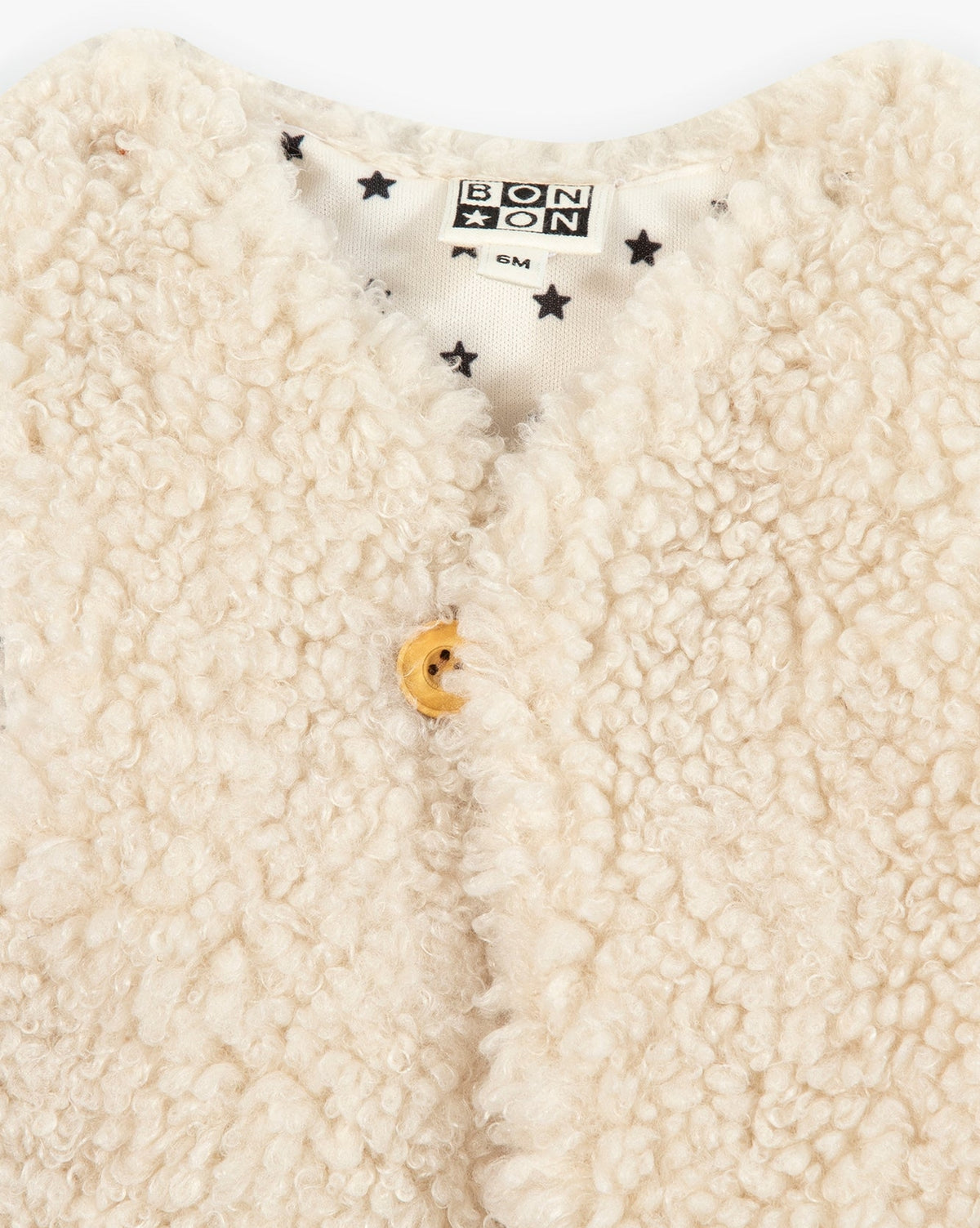Beti Sherpa Cardigan - Ecru Bonton
