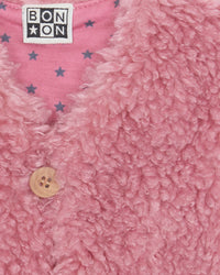 Beti Sherpa Cardigan - Pinkyee Pink