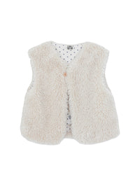 Beti Sherpa sleeveless jacket - Ecru Bonton