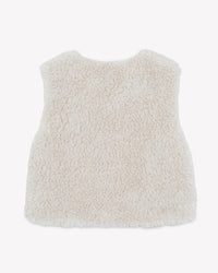 Beti Sherpa sleeveless jacket - Ecru Bonton