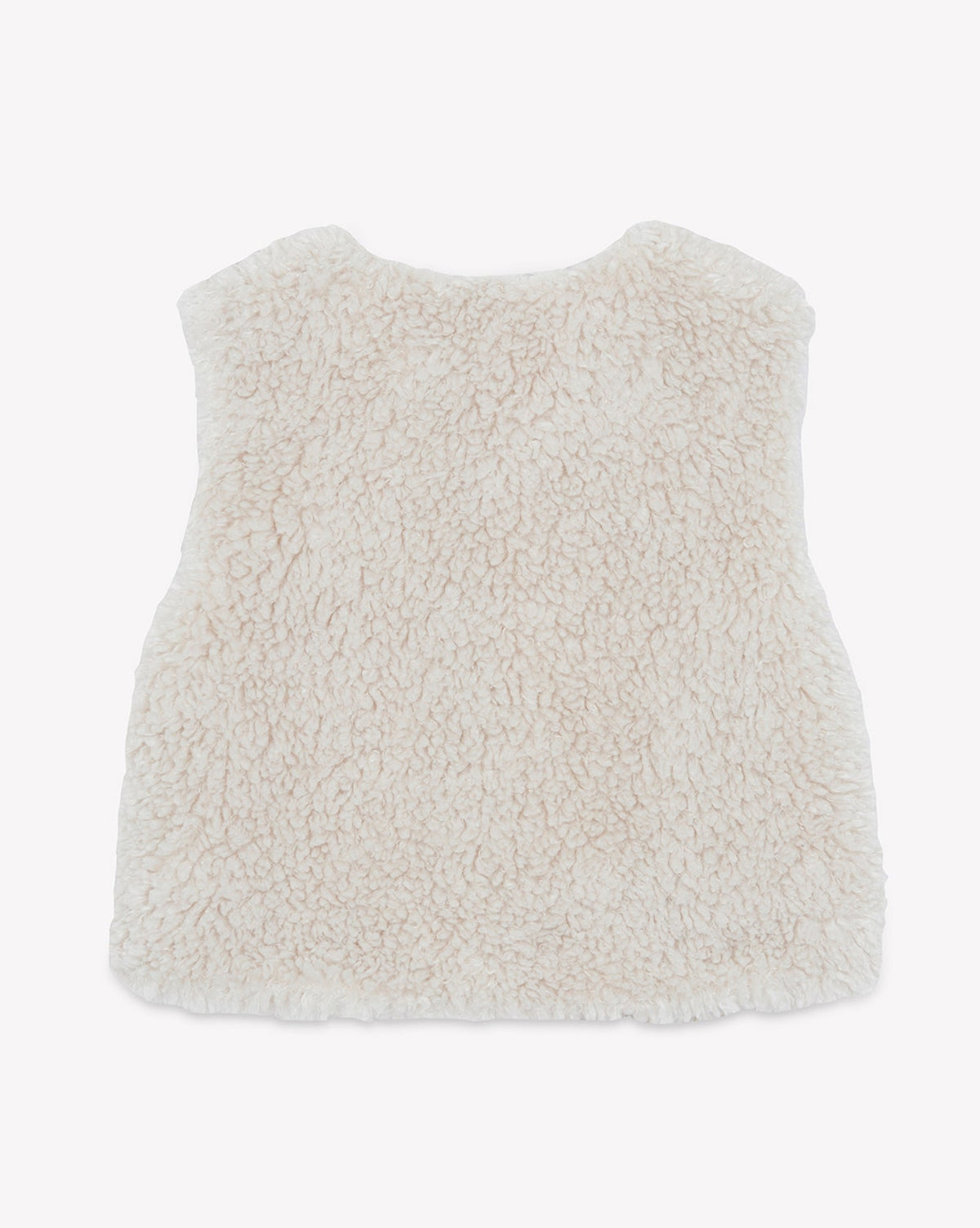 Beti Sherpa sleeveless jacket - Ecru Bonton