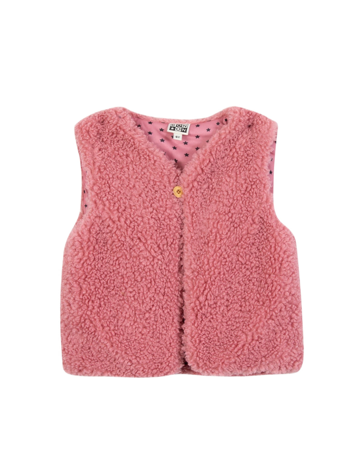 Veste Beti Sherpa sans manches - Rose Pinkyee
