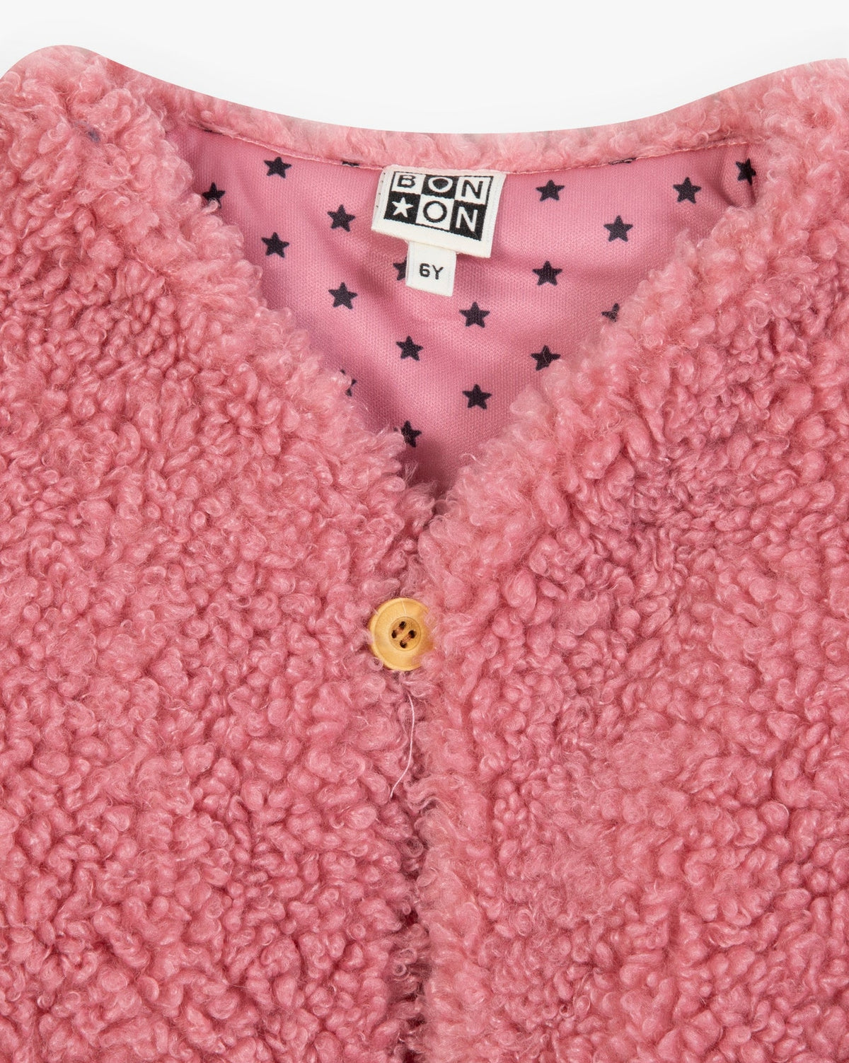Veste Beti Sherpa sans manches - Rose Pinkyee