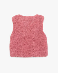 Veste Beti Sherpa sans manches - Rose Pinkyee