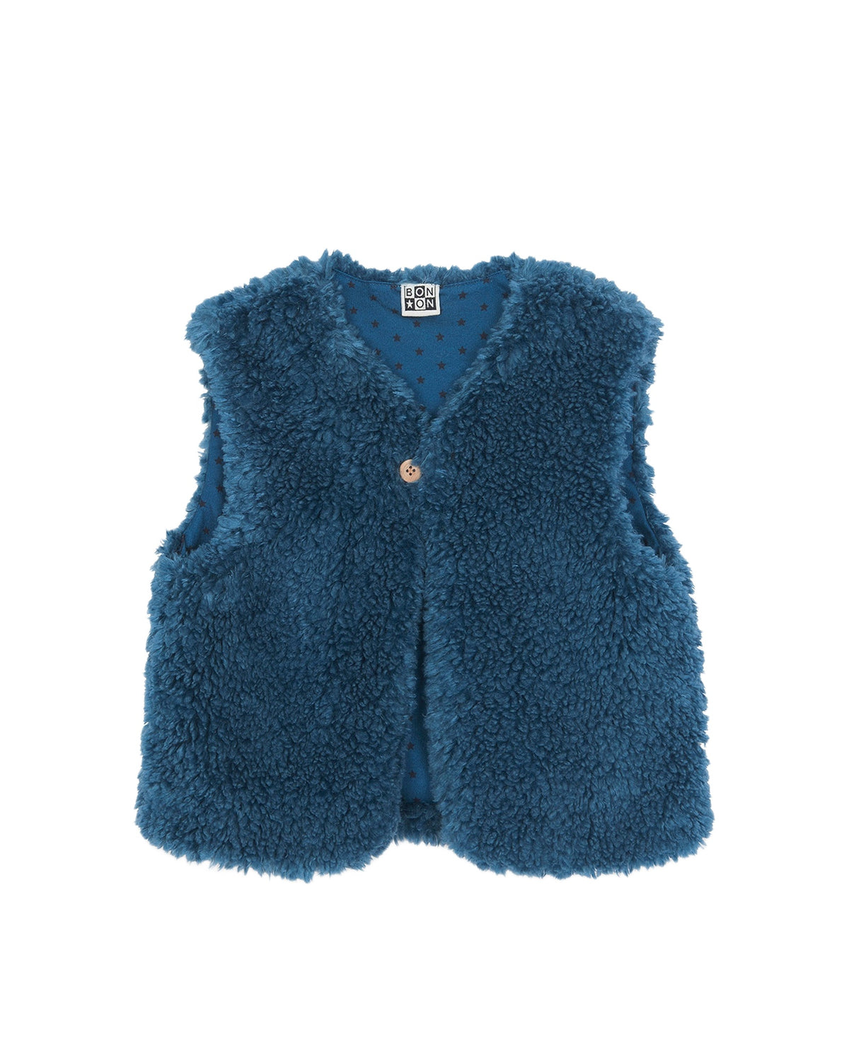Beti Sherpa sleeveless jacket - Blue Lake