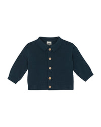 Lucien cotton cardigan - Blue Lake