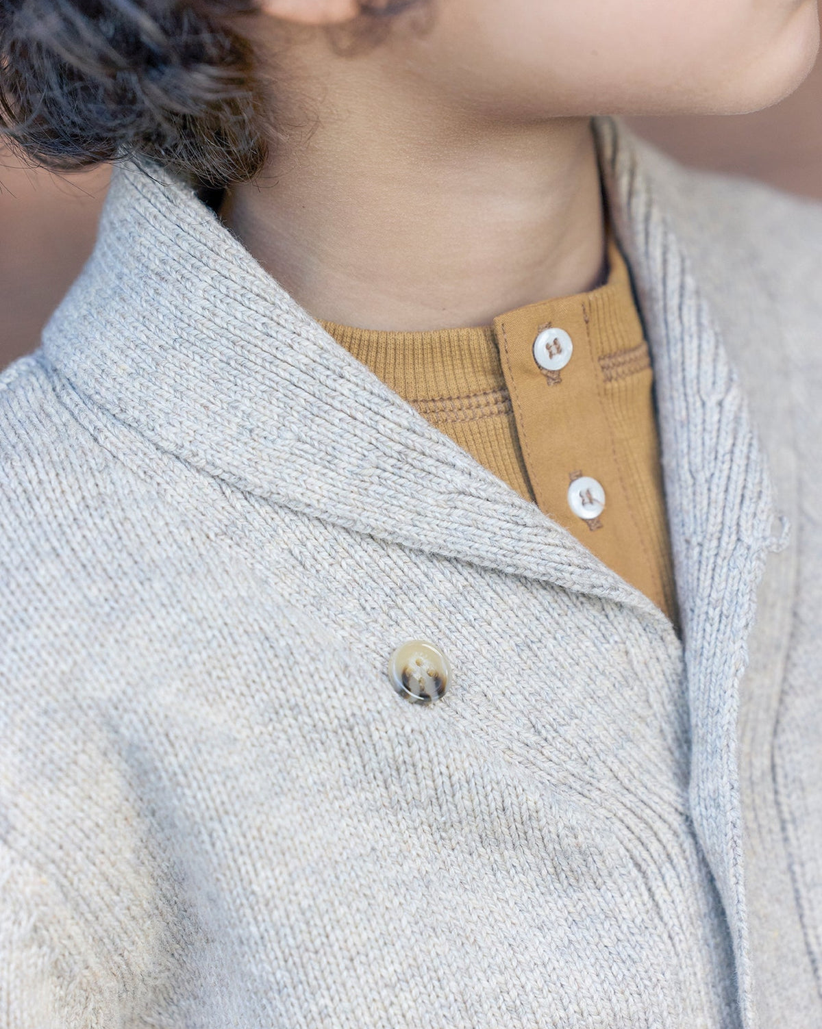 Hubert cotton cardigan - Beige Renne