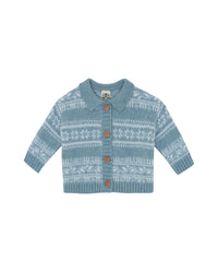 Lucien Poilu cotton cardigan - Frost Blue