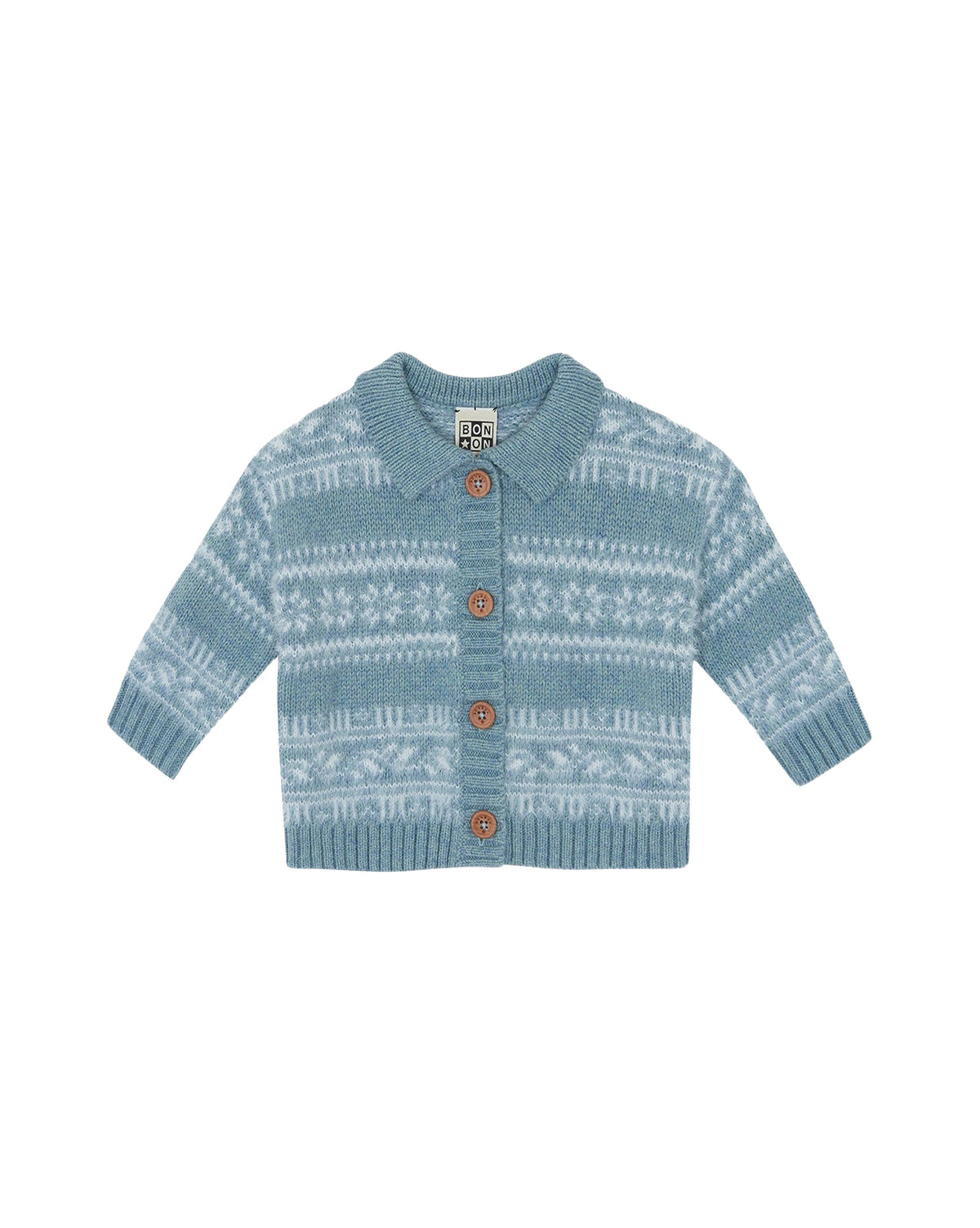 Lucien Poilu cotton cardigan - Frost Blue