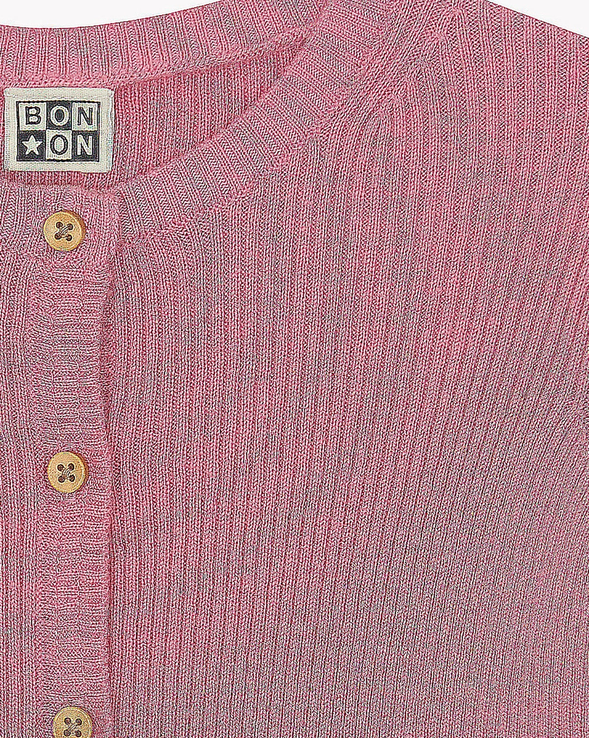 Cardigan Lotta en laine - Rose Pinkyee