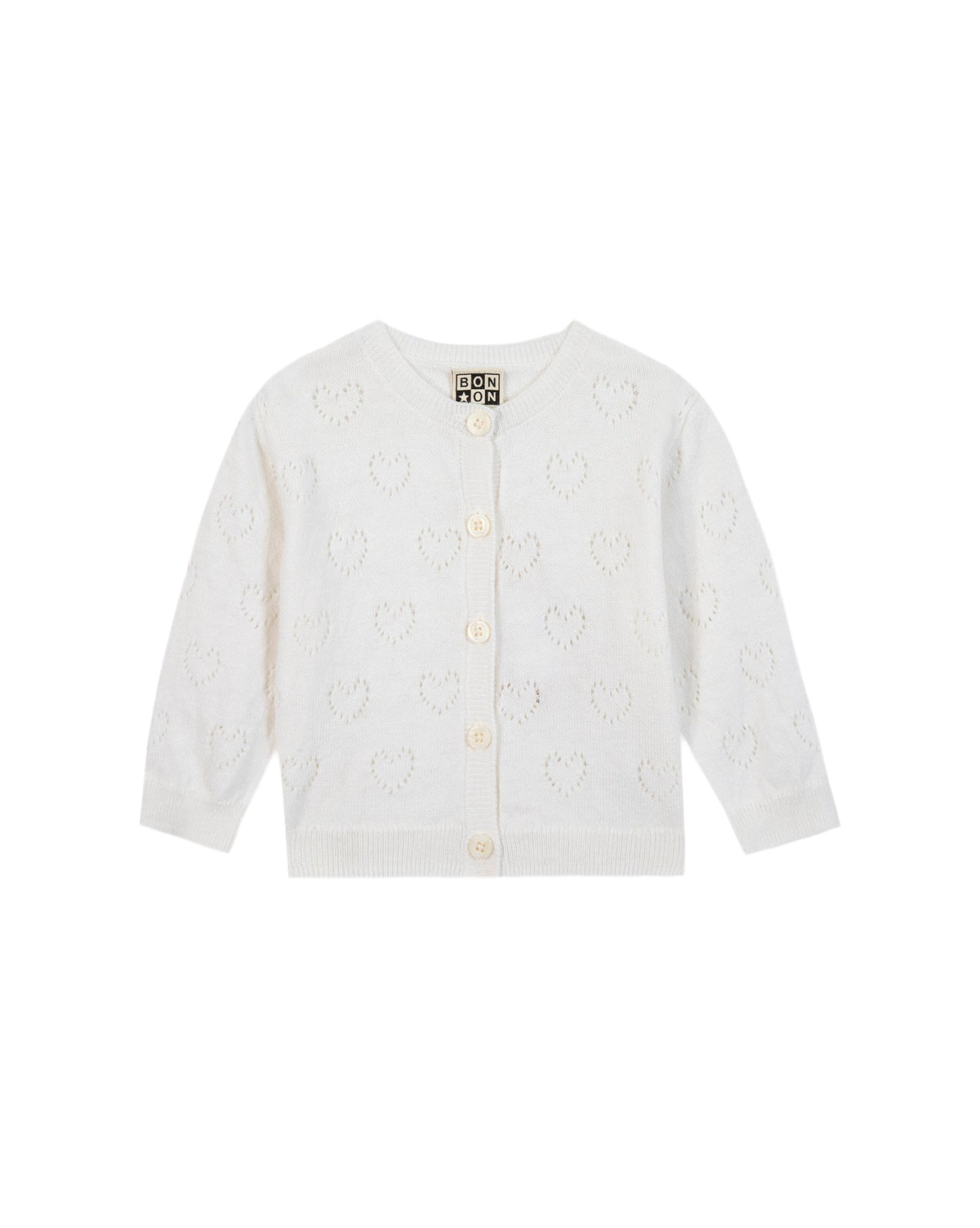 Lilet Coeur cotton cardigan - Ecru Bonton