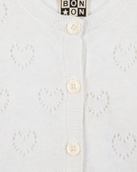 Lilet Coeur cotton cardigan - Ecru Bonton