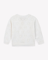 Lilet Coeur cotton cardigan - Ecru Bonton