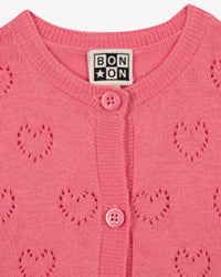 Lilet Coeur cotton cardigan - Faroe Pink