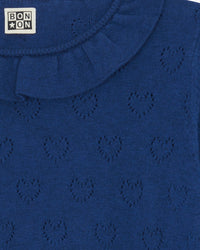 Pull Milou en coton - Bleu Brut