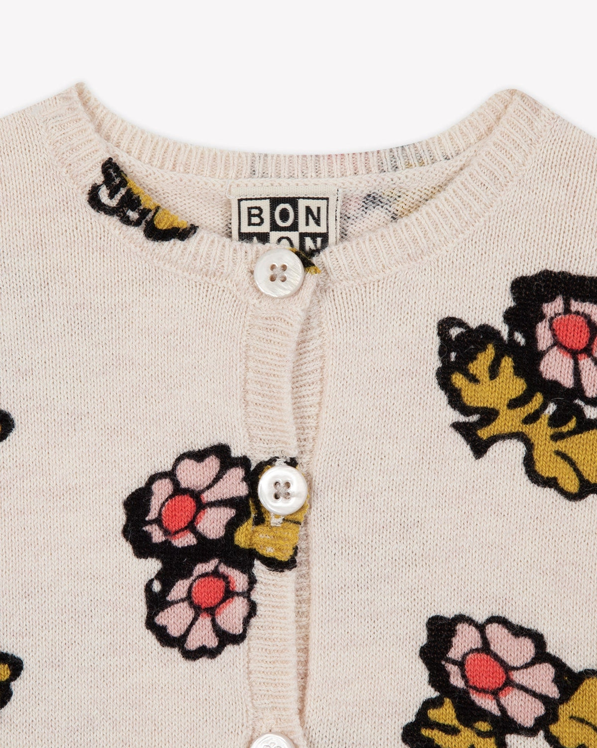 Lilet Print cotton cardigan - Fleur Faroe