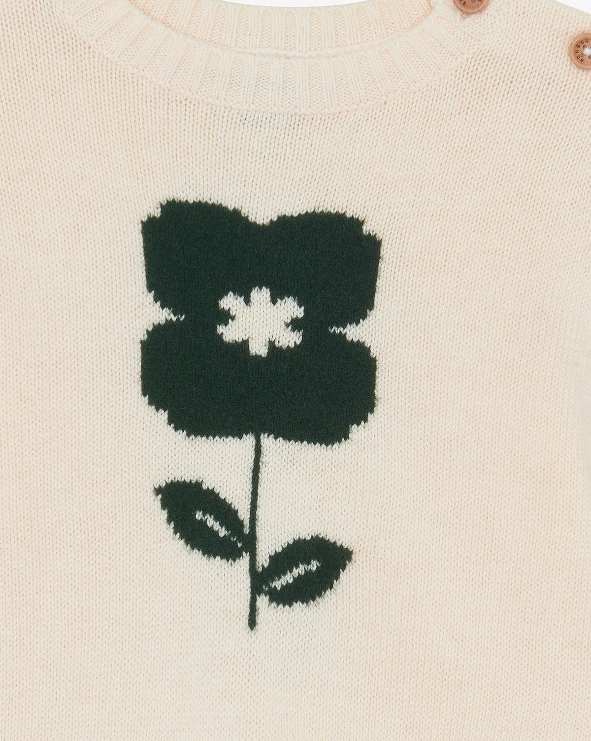 Misty Flower cotton jumper - Mouton