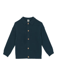 Lucien cotton cardigan - Blue Lake