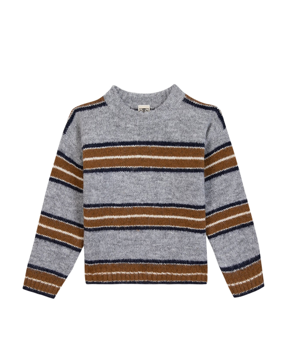 Milton Stripes Jumper - Charcoal Grey