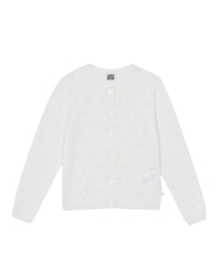 Lilou Coeur cotton cardigan - Ecru Bonton