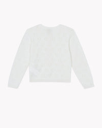 Lilou Coeur cotton cardigan - Ecru Bonton