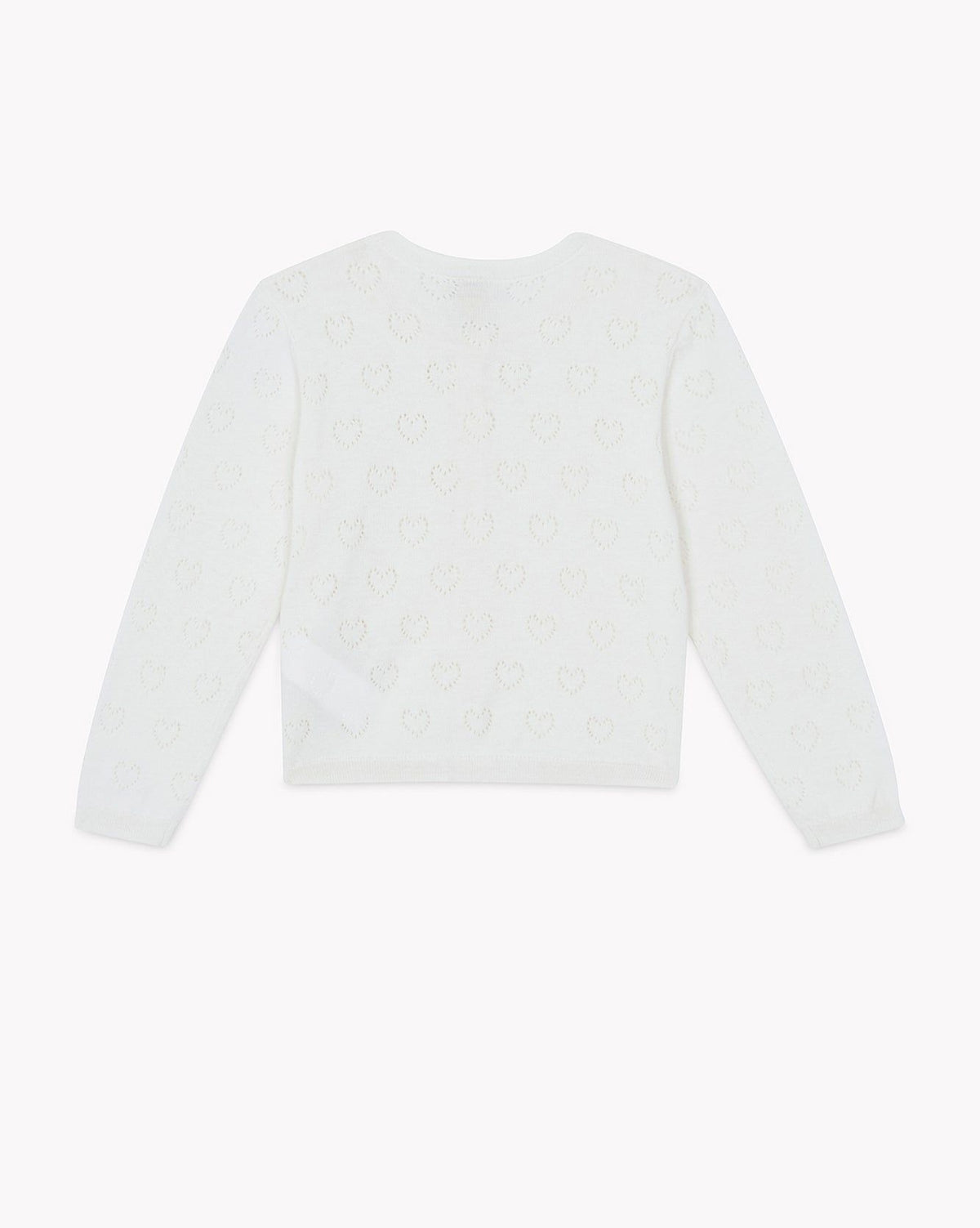 Lilou Coeur cotton cardigan - Ecru Bonton