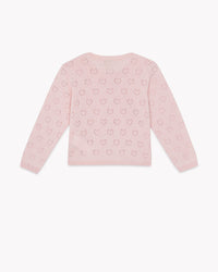 Cardigan Lilou Coeur en coton - Rose Blossom