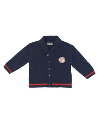 Hubert cotton cardigan - Raw Blue