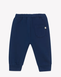 Plain Lightweight Cotton Jogging Trousers - Raw Blue