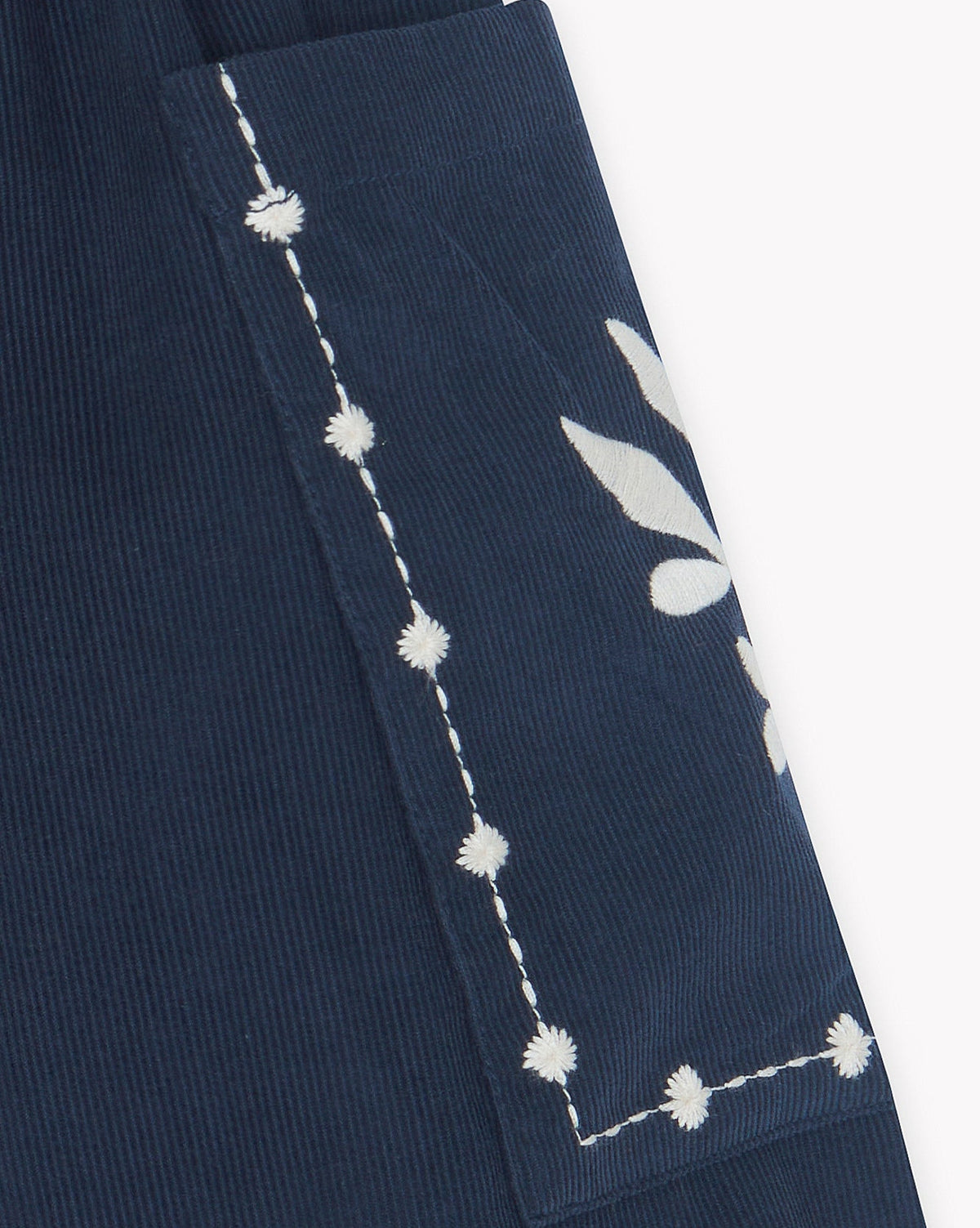 Jupe Ruche en coton - Bleu Brut