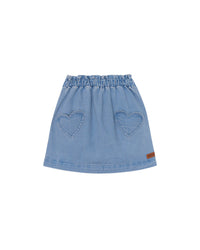 Douchka cotton skirt - Bleached denim