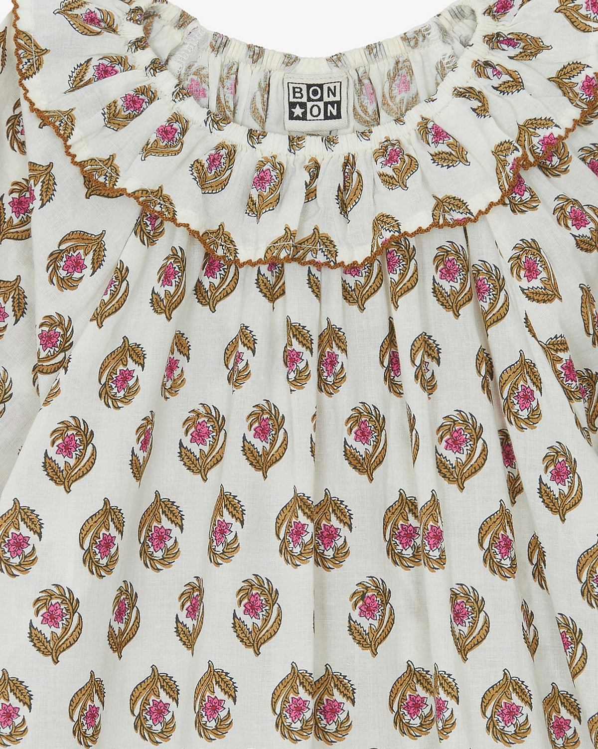 Robe Daria en coton - Blockprint