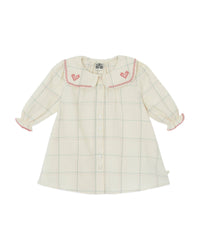 Robe Mesange en coton - Carreau Winter