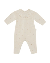 Lalaland cotton jumpsuit - Ecru Bonton