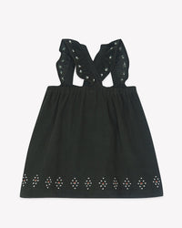 Robe Madeleine en coton - Black bird