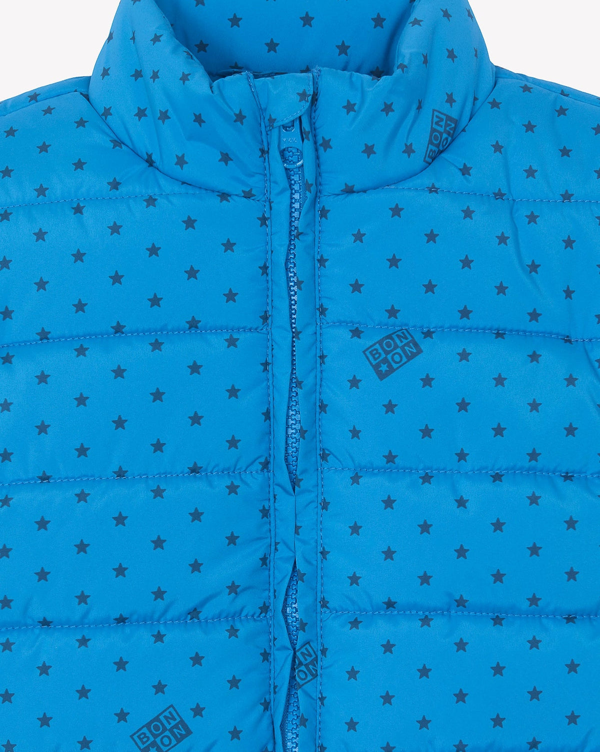 Cotton Sailor-style Puffer Jacket - Nordic Blue