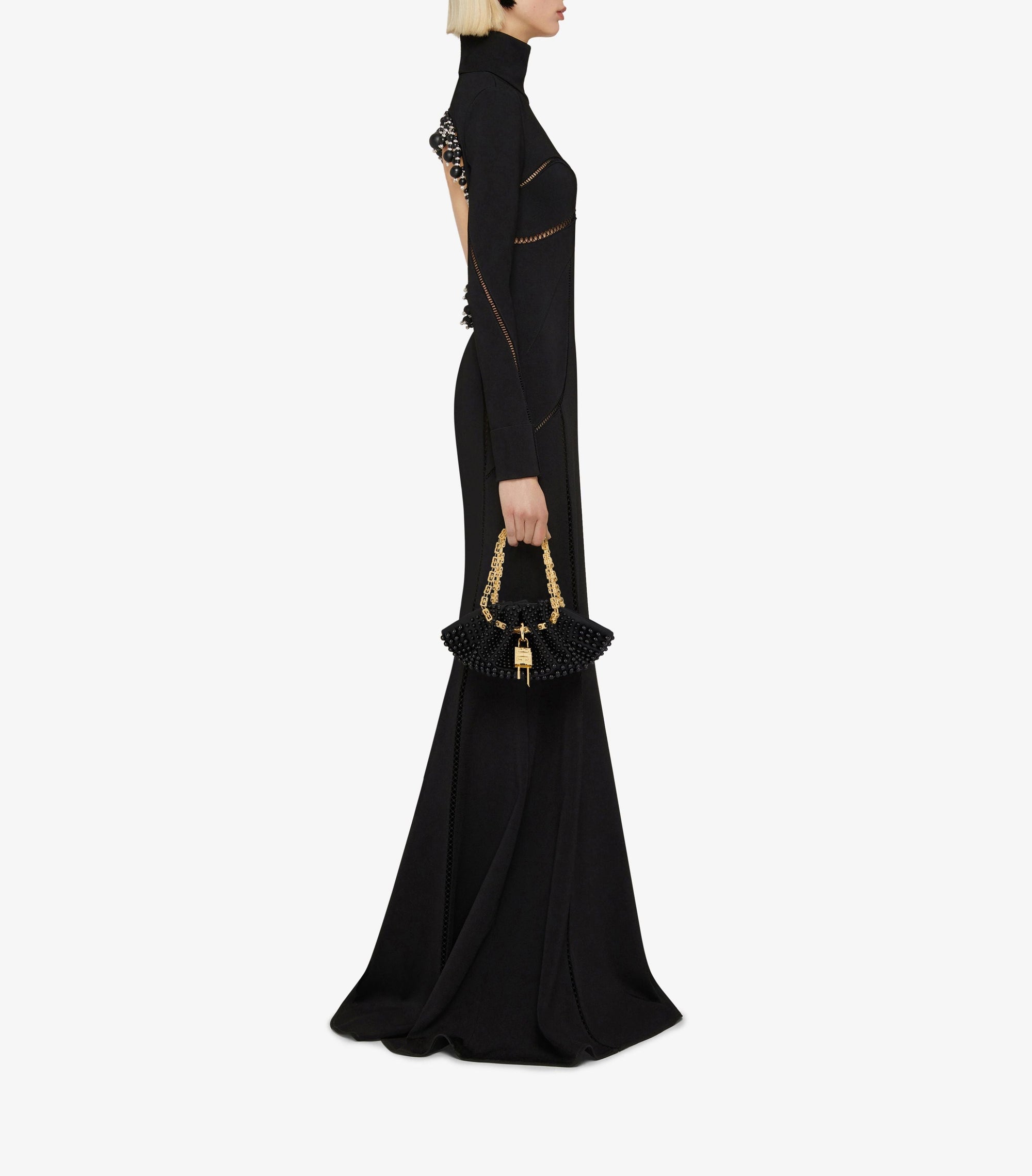 Sac Kenny mini en soie - Noir