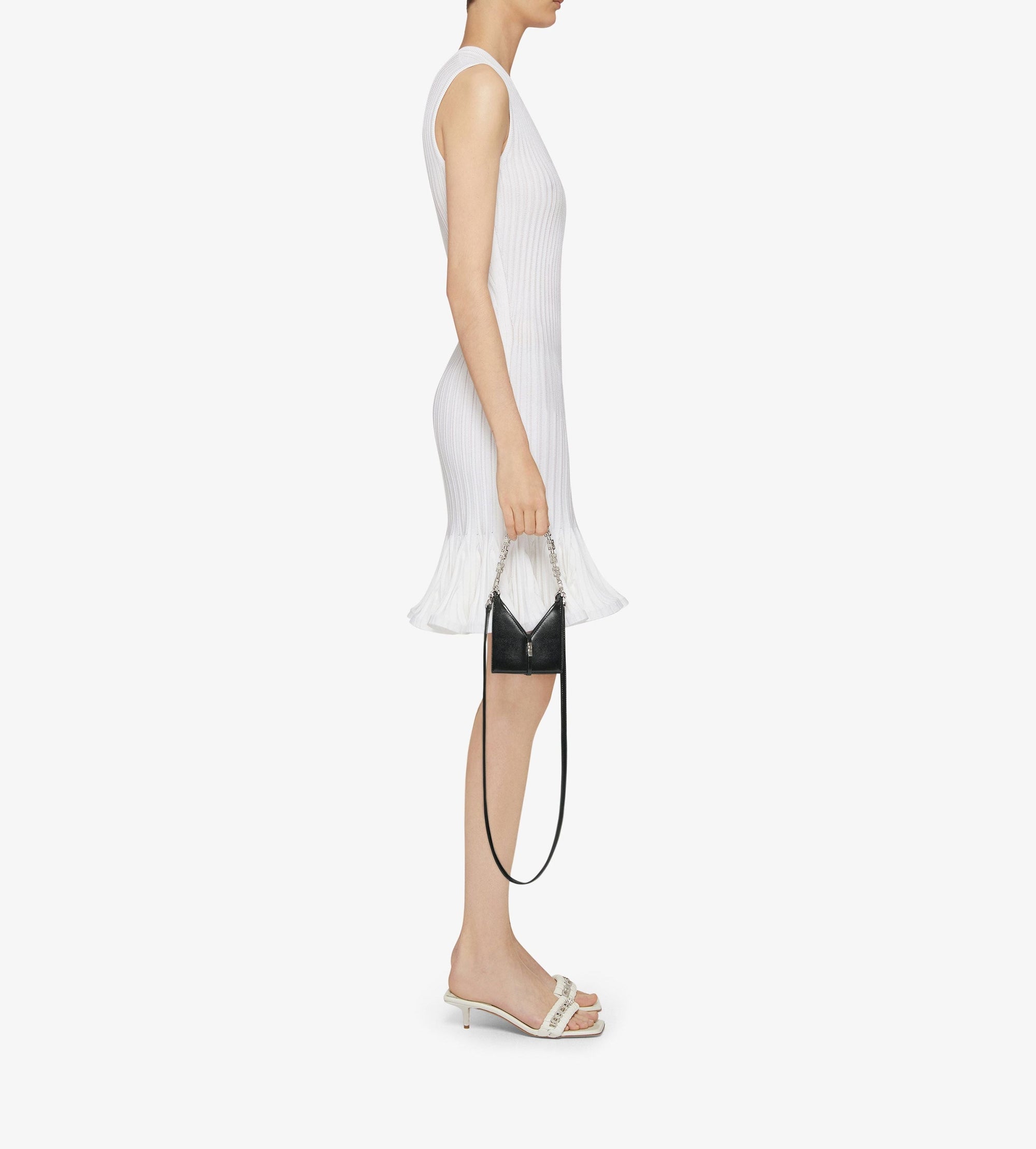 Sac Cut Out micro en cuir - Noir