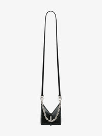 Sac Cut Out micro en cuir - Noir