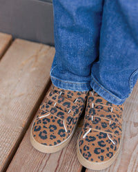 Basil Scratch leather trainers - Leopard print