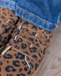 Basil Scratch leather trainers - Leopard print