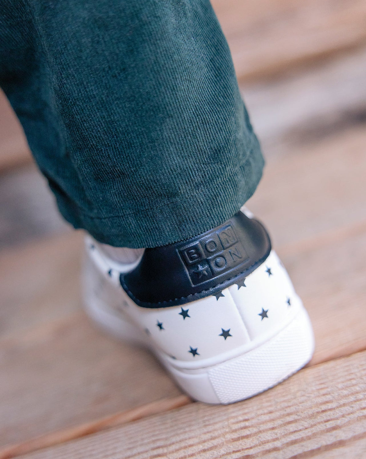 Basil Scratch leather trainers - Black