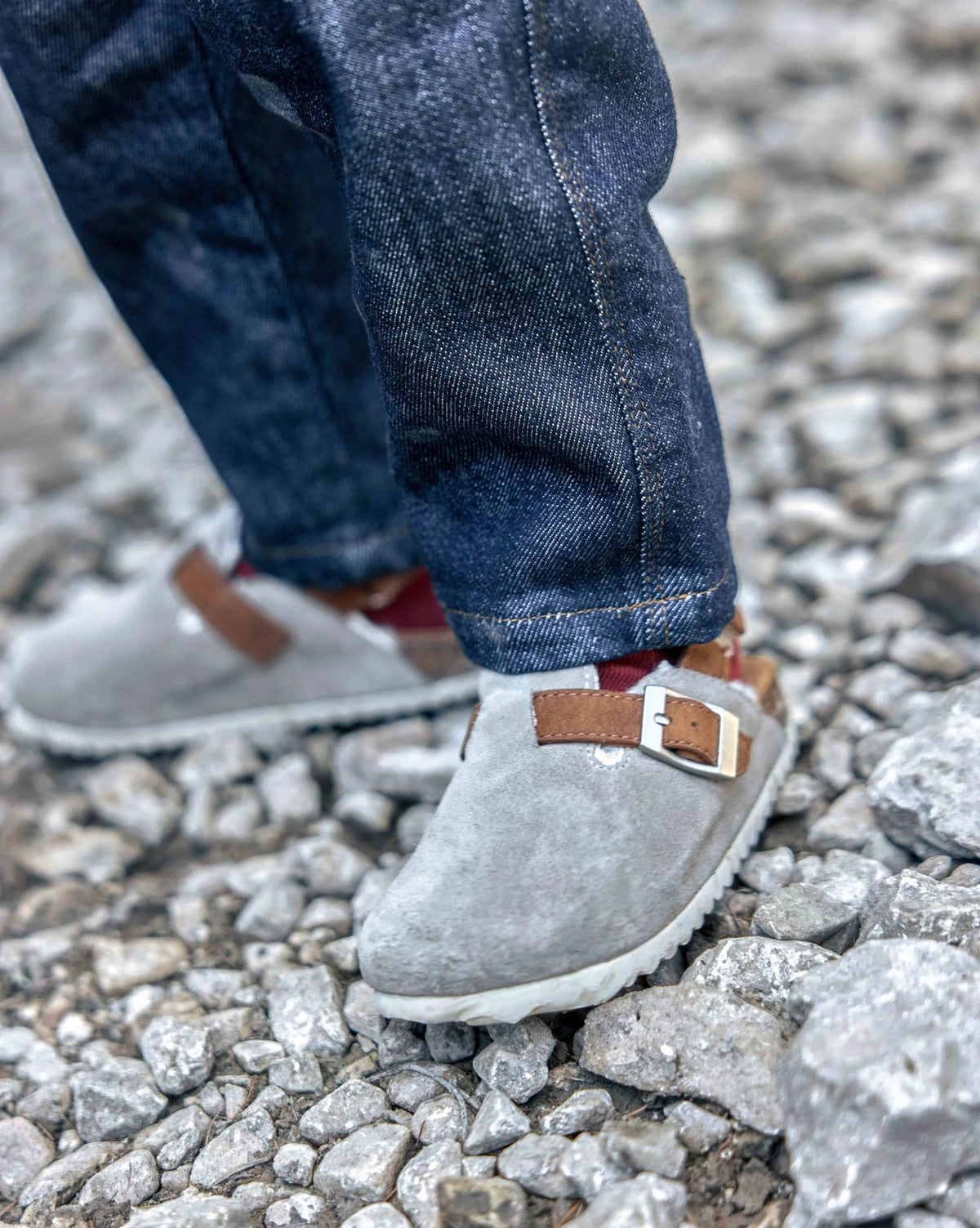 Sabot fourré Luv en laine - Gris