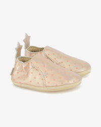 Chaussons Doudou Star en cuir - Rose
