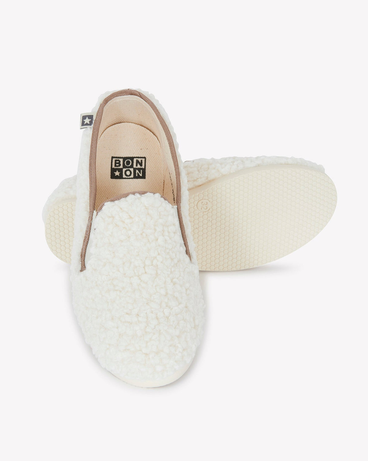 John Sherpa Sheepskin Slippers - Ecru
