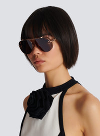 Gold Matte Gold Bone CAPITAINE Lunettes de soleil