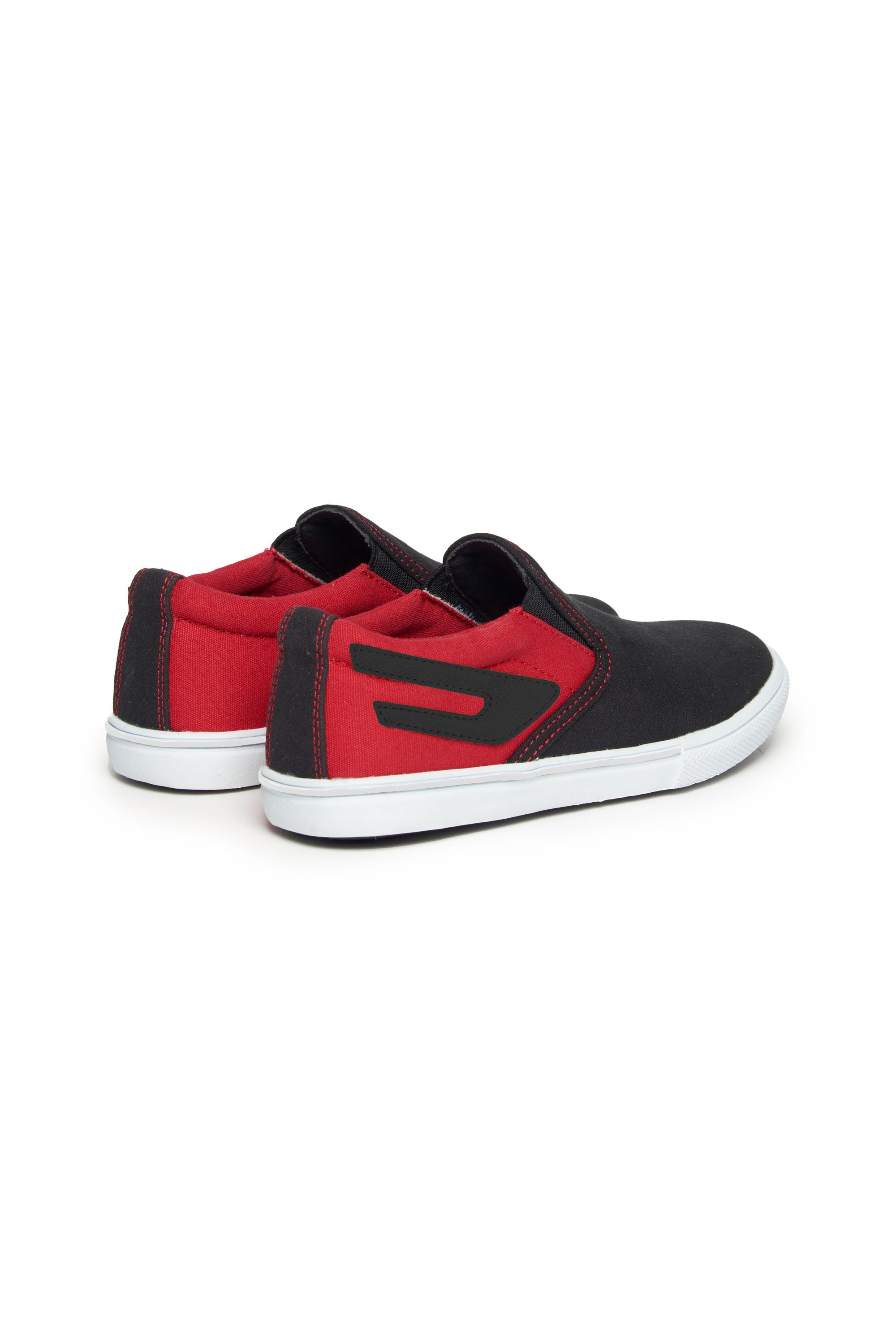 Low trainers with elastic - Black & Ribbon Red